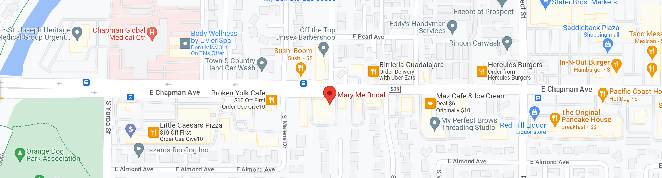Mary Me Bridal google maps image for desktop